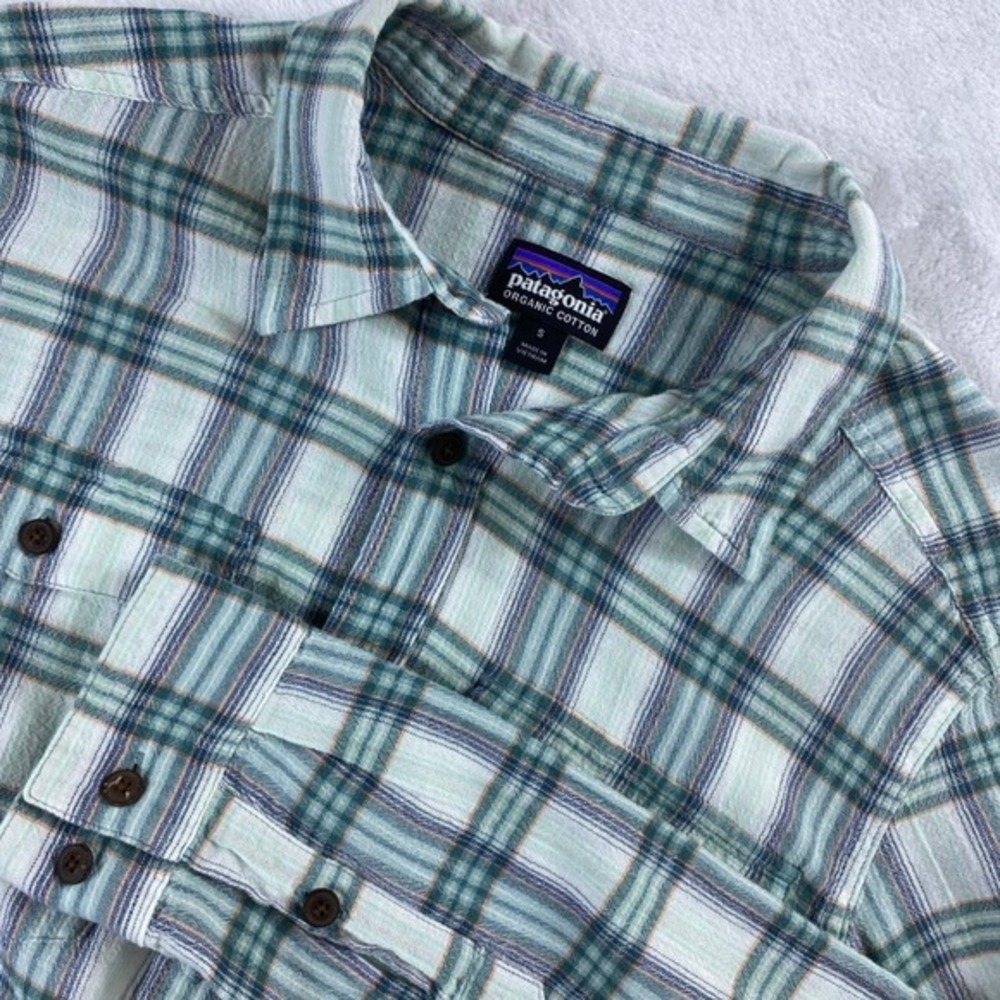 Patagonia Organic Cotton Button‎ Up Shirt Mens Small Plaid Long Sleeve